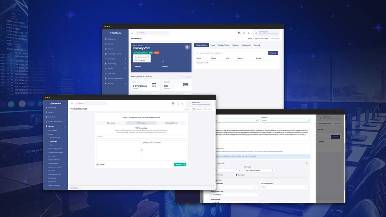 Creating a Proxmox Template for use in MultiPortal