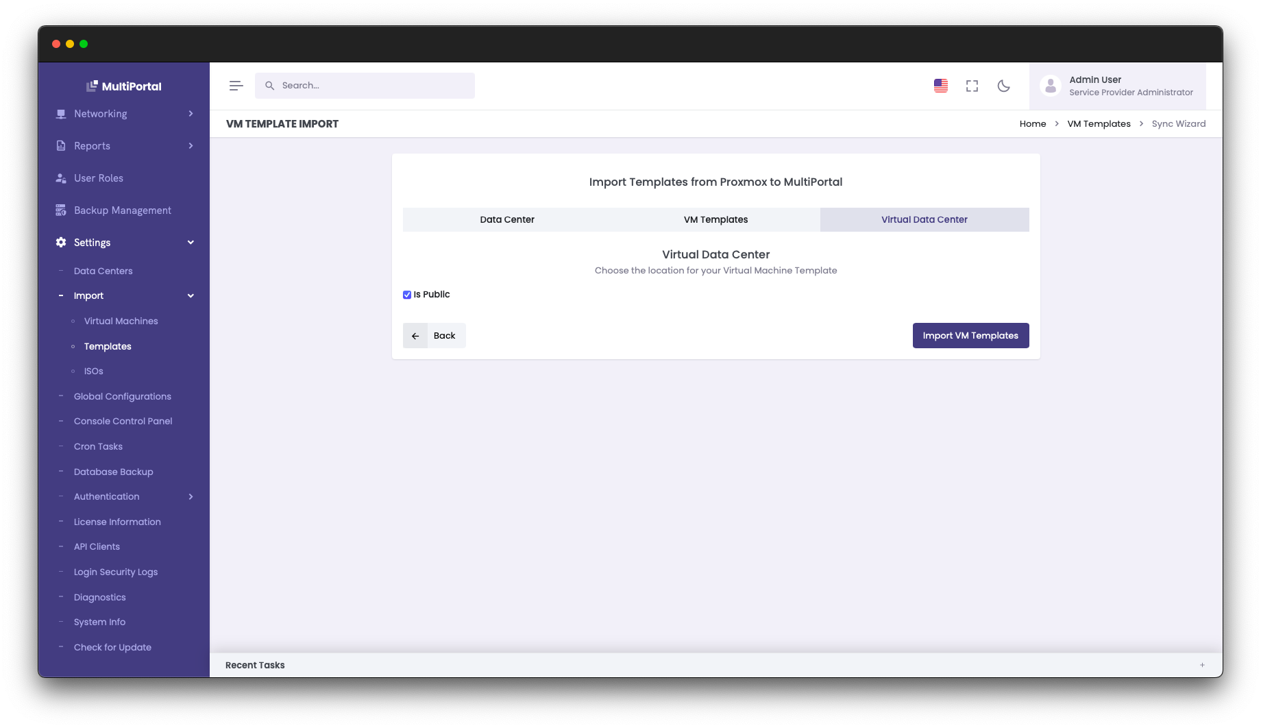 Template assignment options