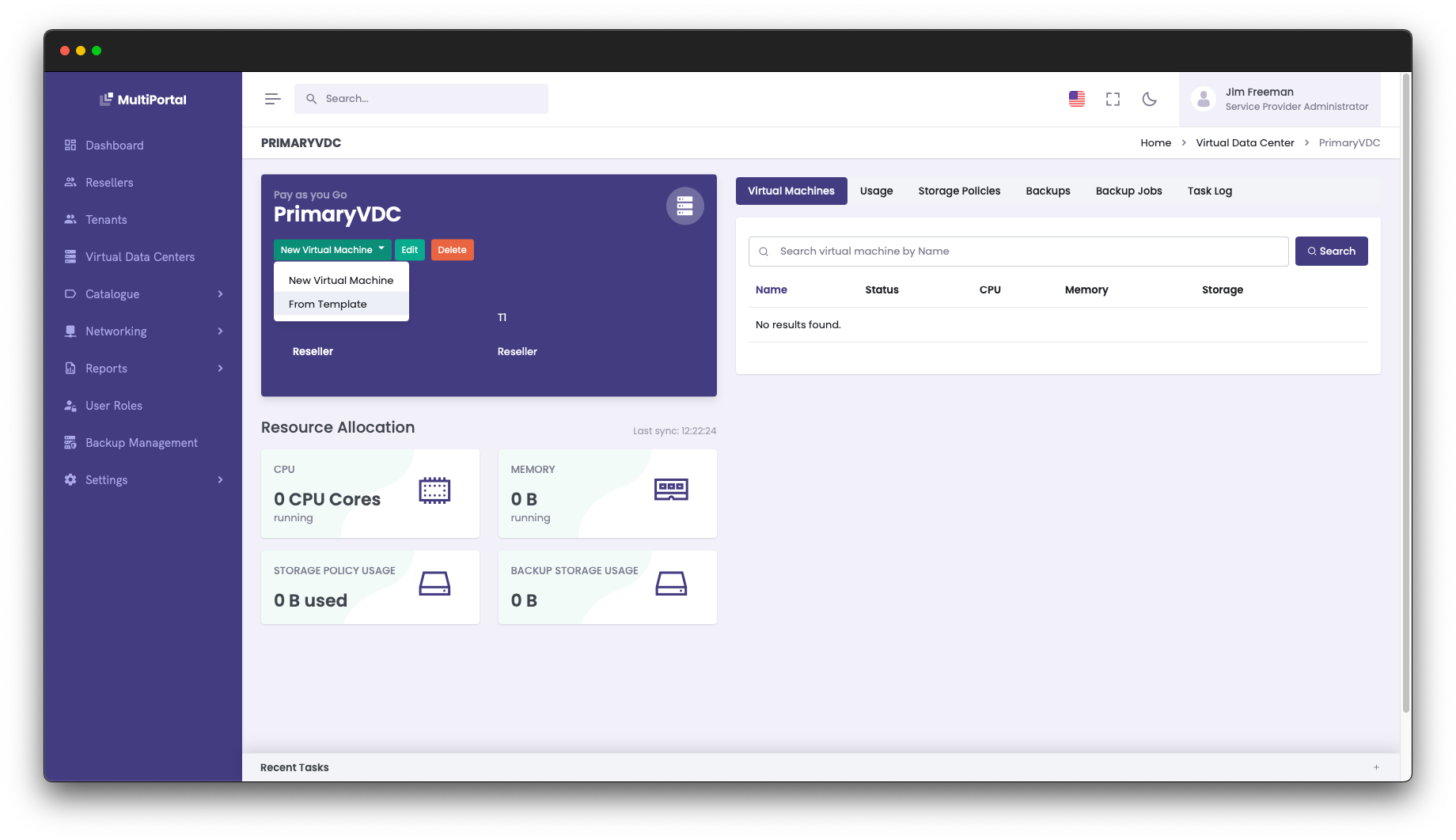 VM deployment selection