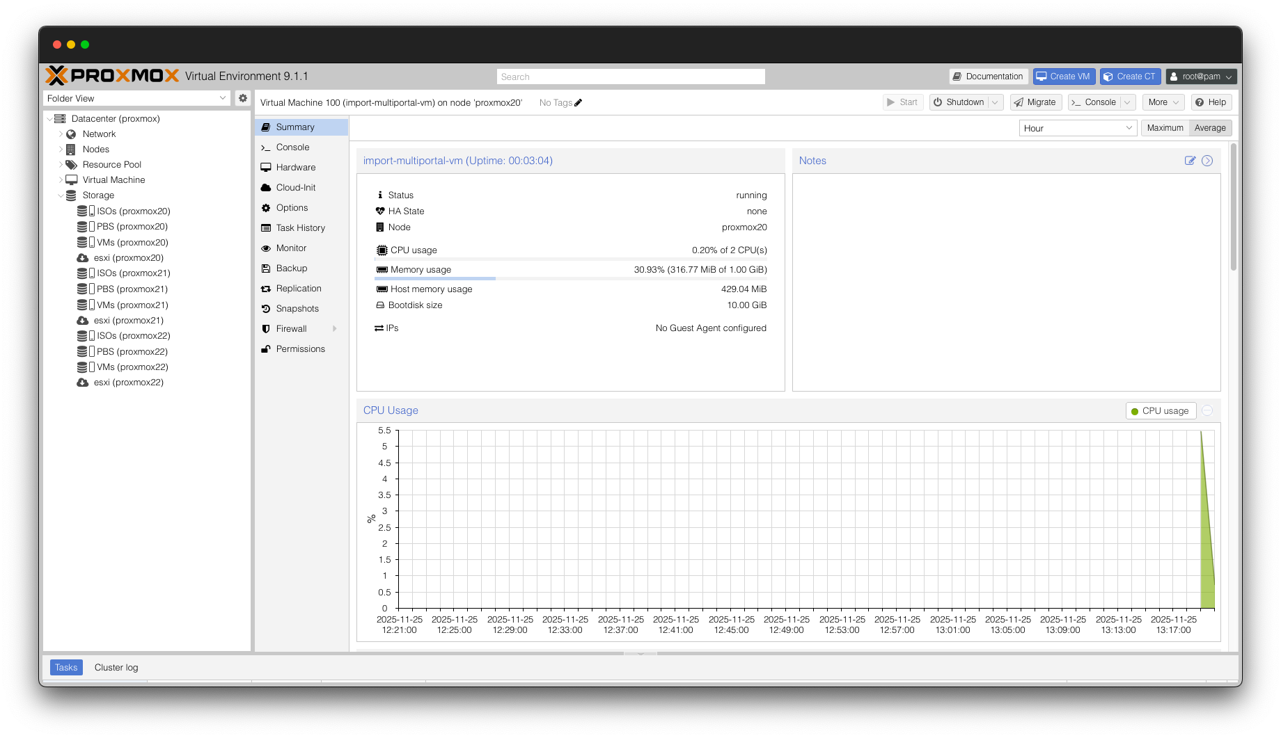 Imported VM running in Proxmox