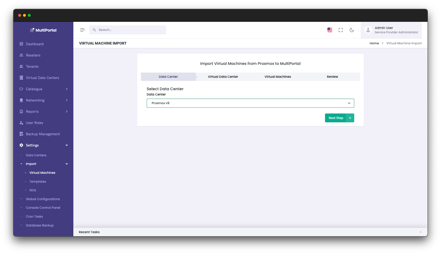 MultiPortal Import Settings