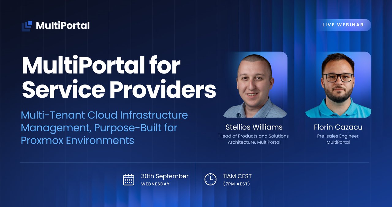 MultiPortal for Service Providers: Multi-Tenant Cloud Infrastructure Management, Purpose-Built for Proxmox