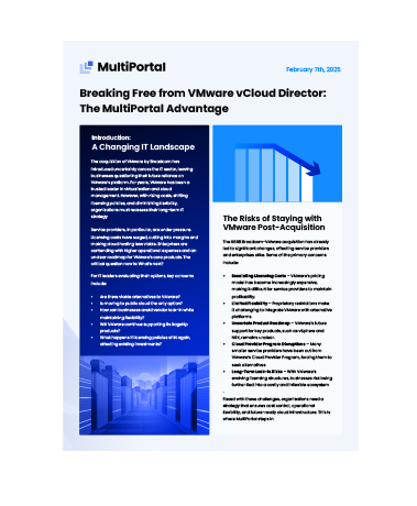 Breaking Free from VMware vCloud Director: The MultiPortal Advantage